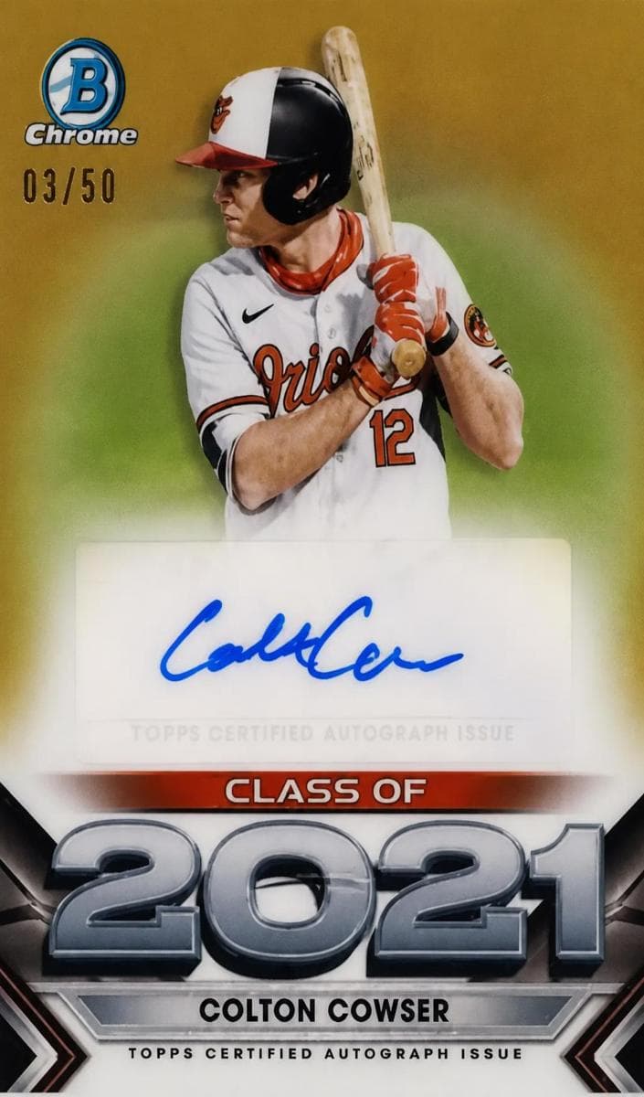 Colton Cowser 2021 bowman Bowman Draft