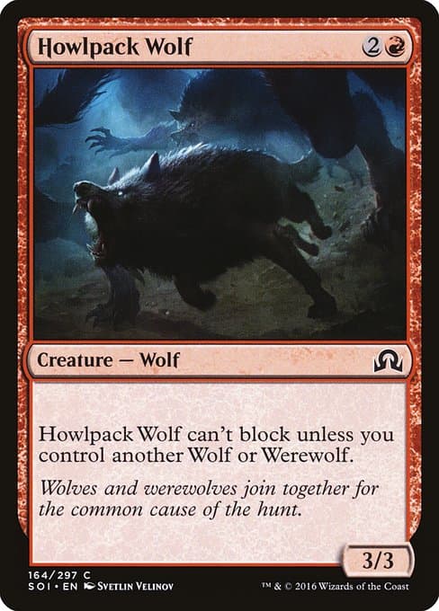 Howlpack Wolf 2016 Magic: The Gathering Shadows Over Innistrad