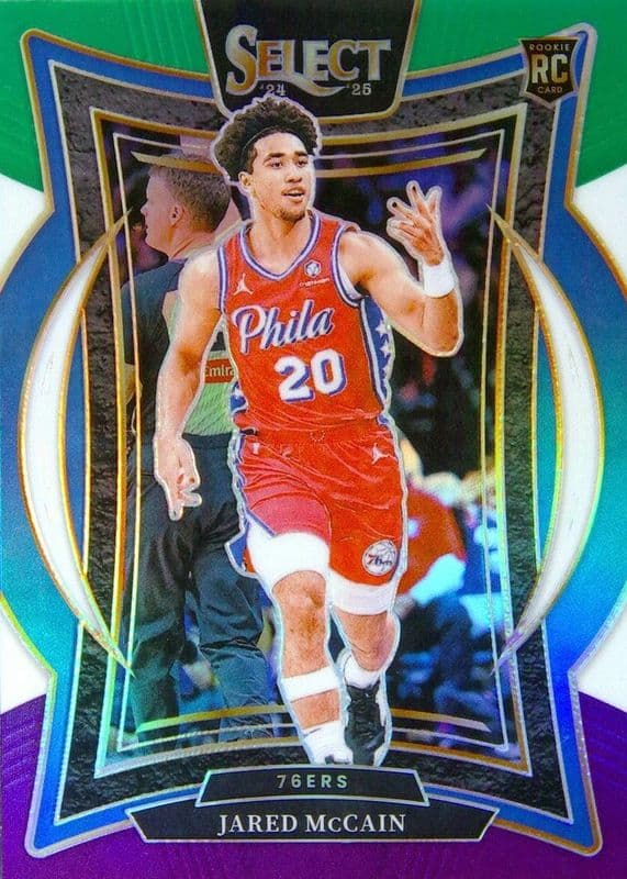 Jared McCain 2024 panini Select Concourse Blue Cracked Ice