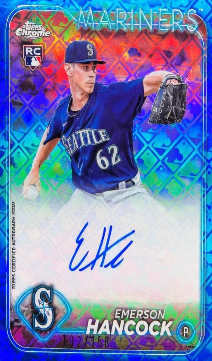 Emerson Hancock 2024 topps Topps Chrome Logofractor Edition