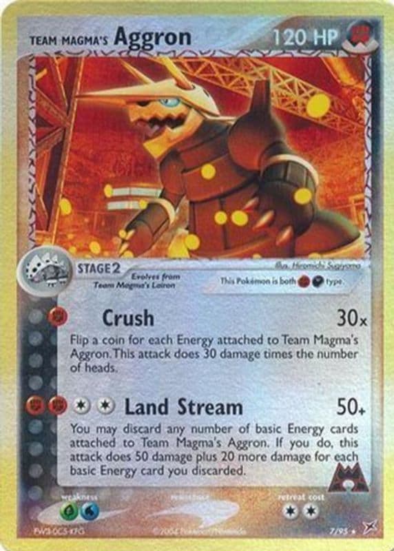 Team Magma's Aggron trading card