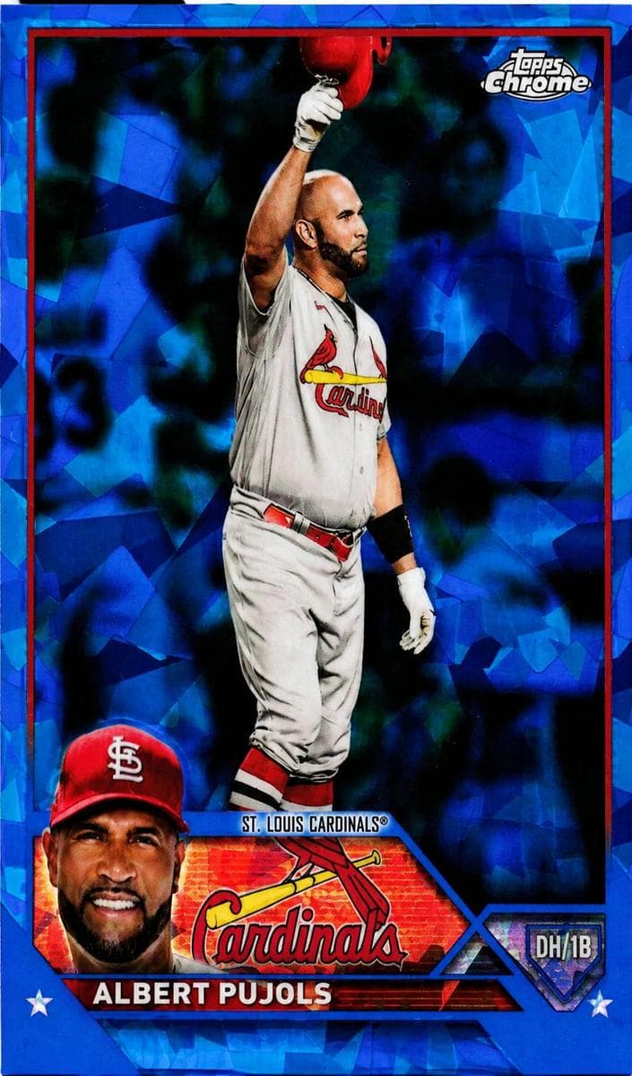 Albert Pujols 2023 topps Topps Chrome Sapphire Edition