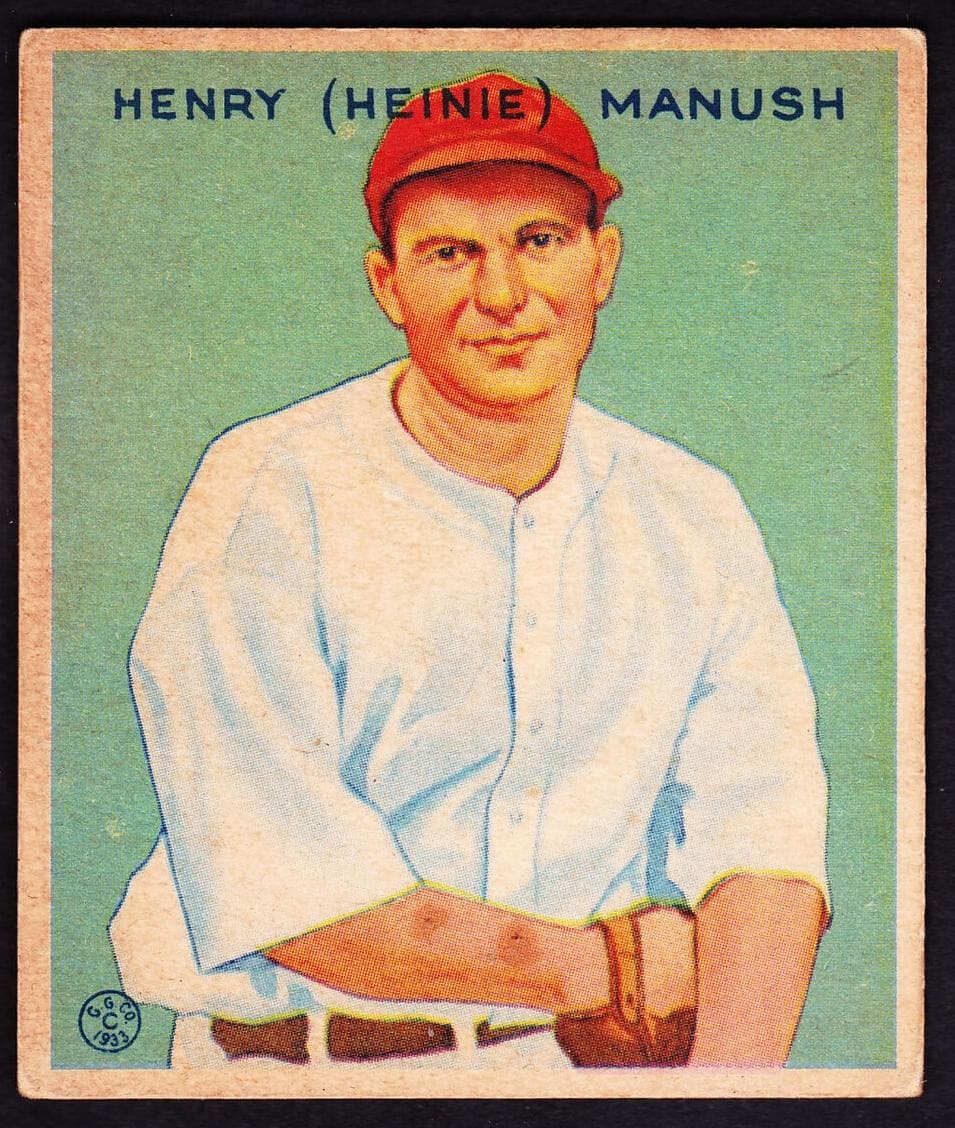 Henry “Heinie” Manush 1933 unknown Goudey