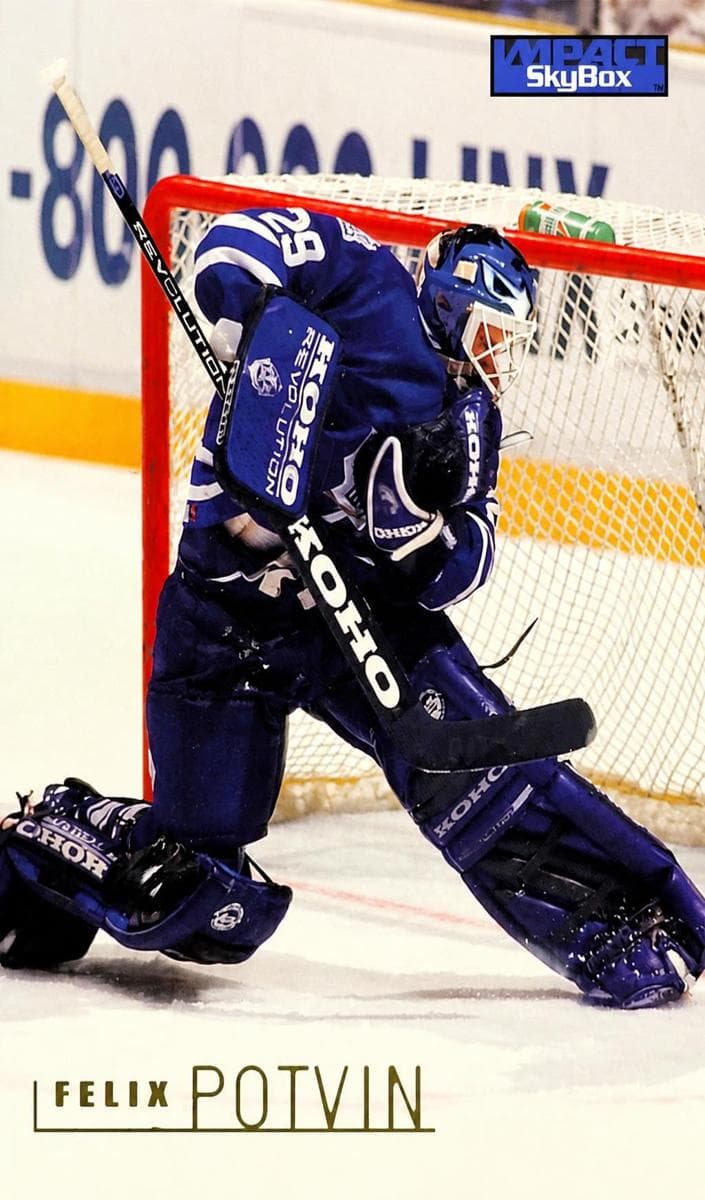 Felix Potvin 1995 fleer SkyBox Impact