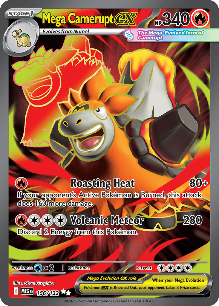 Mega Camerupt ex 2025 Pokemon Korean Mega Brave