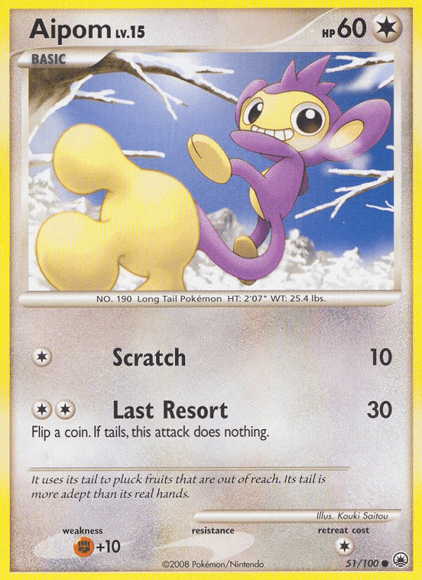 Aipom 2008 Pokemon Majestic Dawn