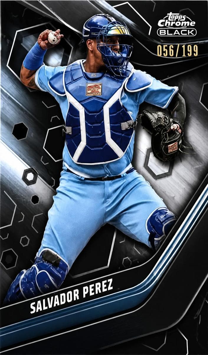 Salvador Perez 2023 topps Topps Chrome Black