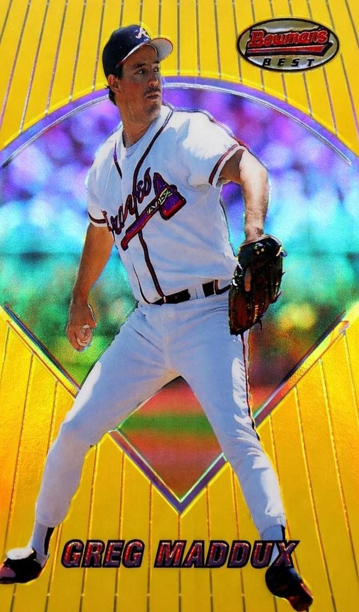 Greg Maddux 1996 unknown Bowman's Best Preview Baseball Refractor