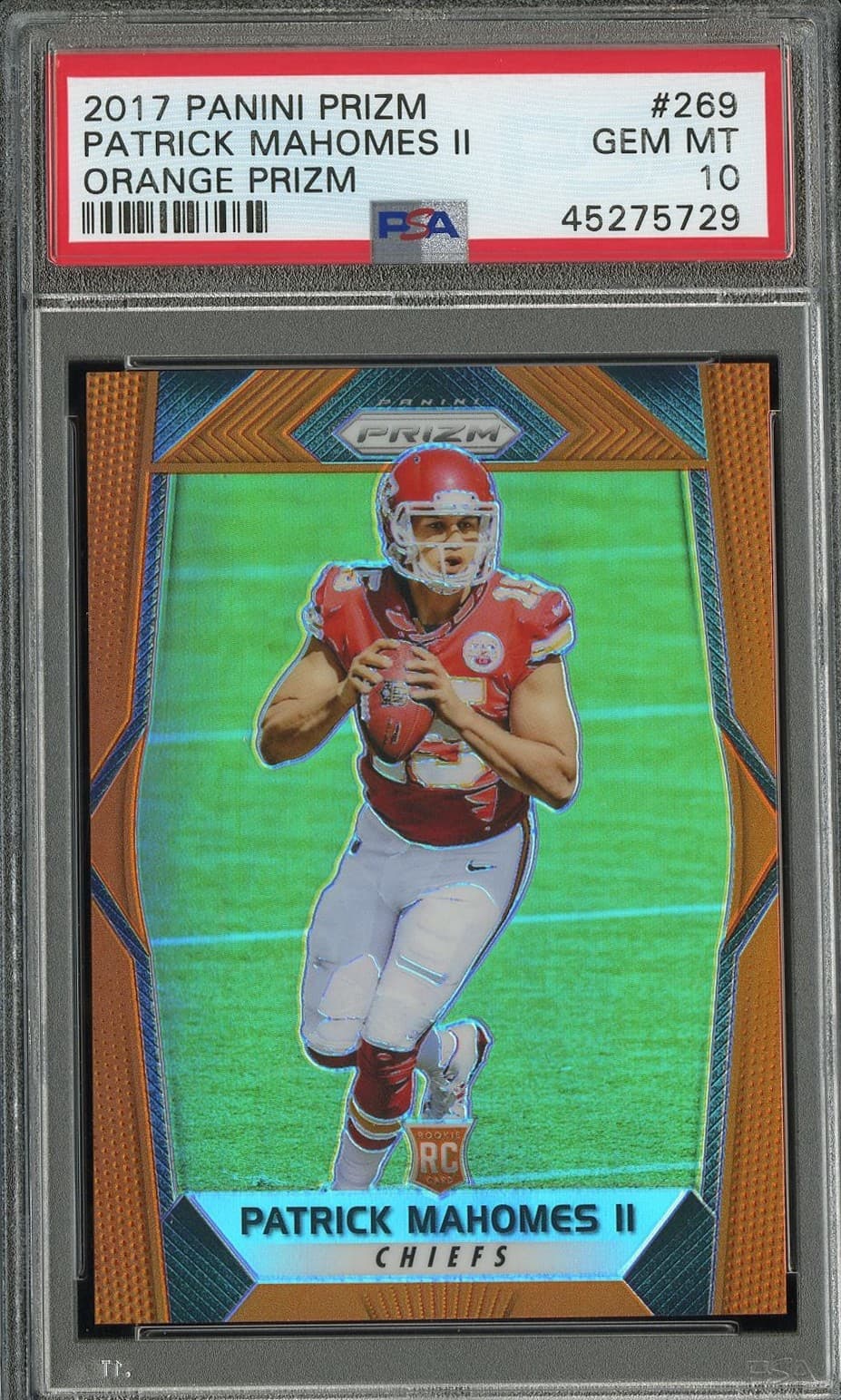 PATRICK MAHOMES ORANGE /275 CH 2017 Panini