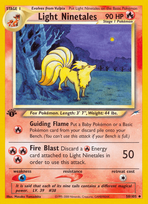 Light Ninetales 2002 Pokemon Neo Destiny