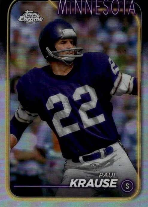 Paul Krause 2024 topps Topps Chrome