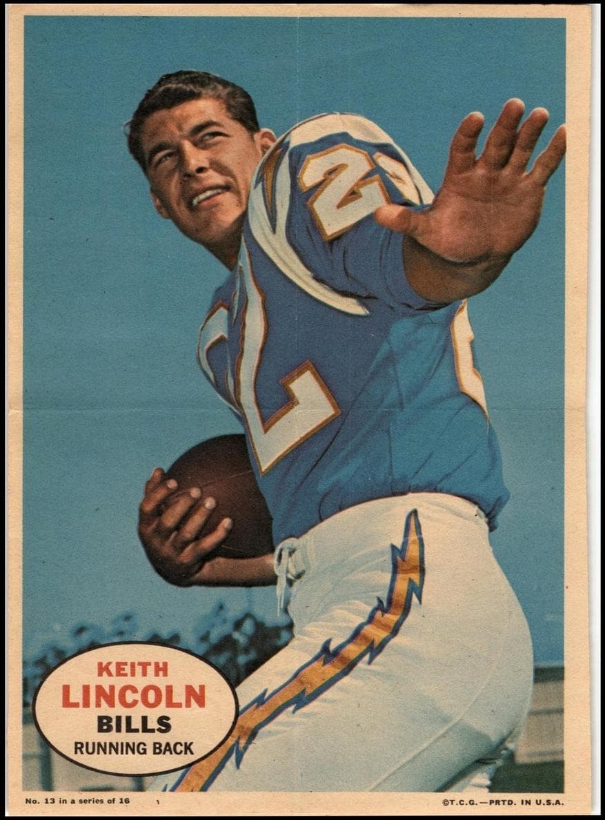 Keith Lincoln 1968 topps