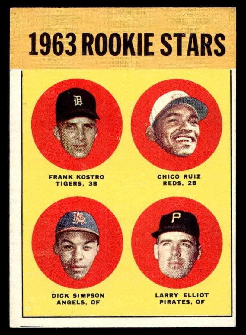 1963 Rookie Stars (Frank Kostro / Chico Ruiz / Dick Simpson / Larry Elliot) #407