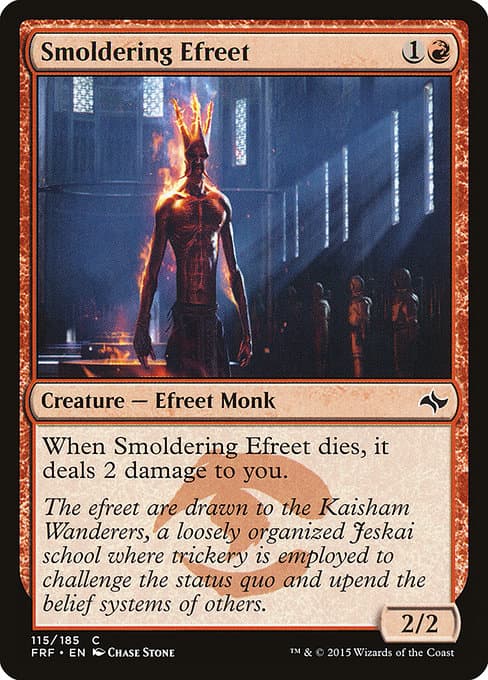 Smoldering Efreet 2015 Magic: The Gathering Fate Reforged