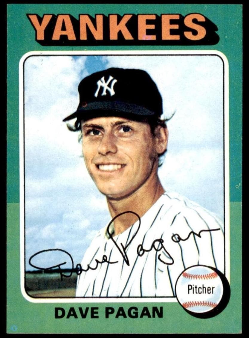 Dave Pagan 1975 topps Topps