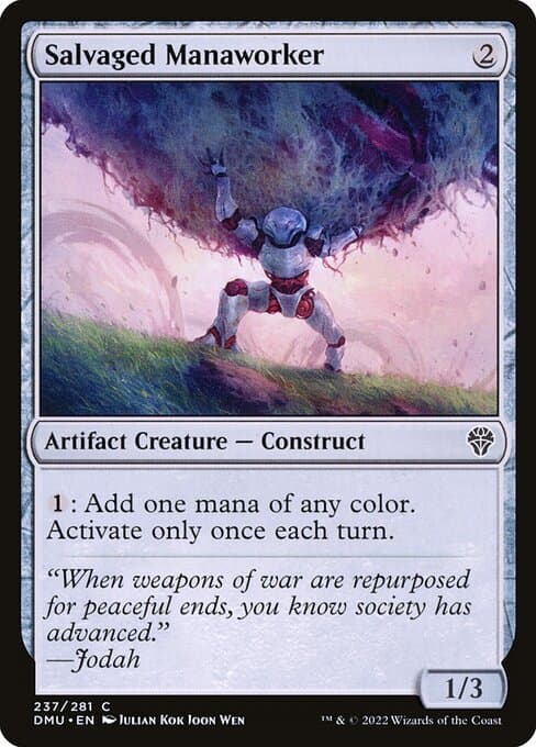 Salvaged Manaworker 2022 Magic: The Gathering Dominaria United