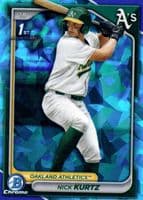 Nick Kurtz 2024 bowman Bowman Draft Chrome - Fuchsia Lunar Refractor (1st)