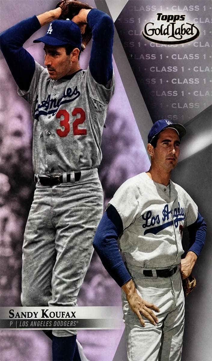 Sandy Koufax 2018 topps Topps Gold Label