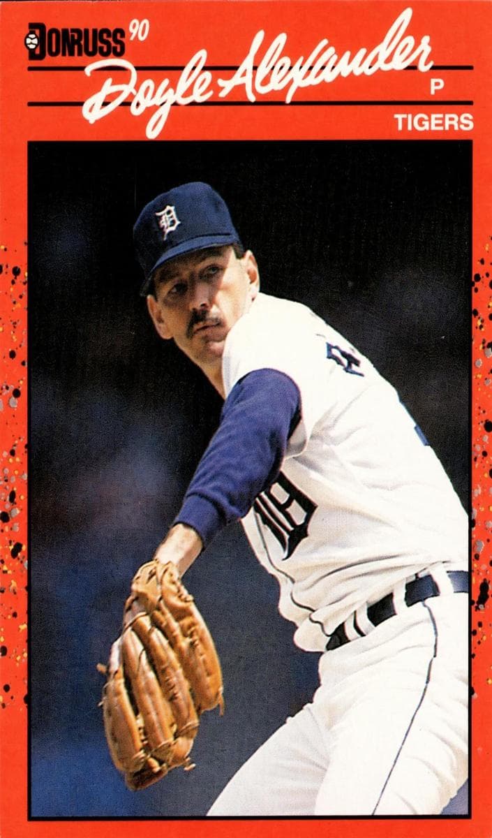 Doyle Alexander 1990 panini Donruss