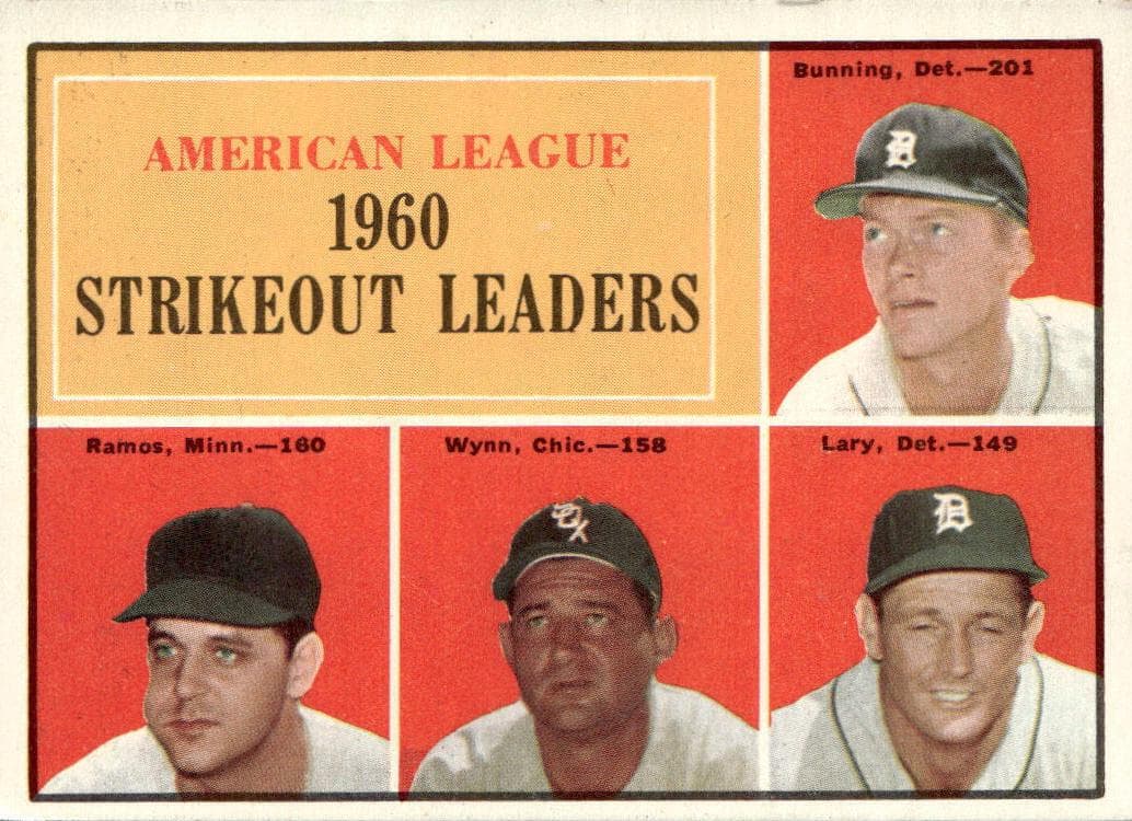 American League 1960 Strikeout Leaders (Jim Bunning / Pedro Ramos / Early Wynn / Frank Lary) #50