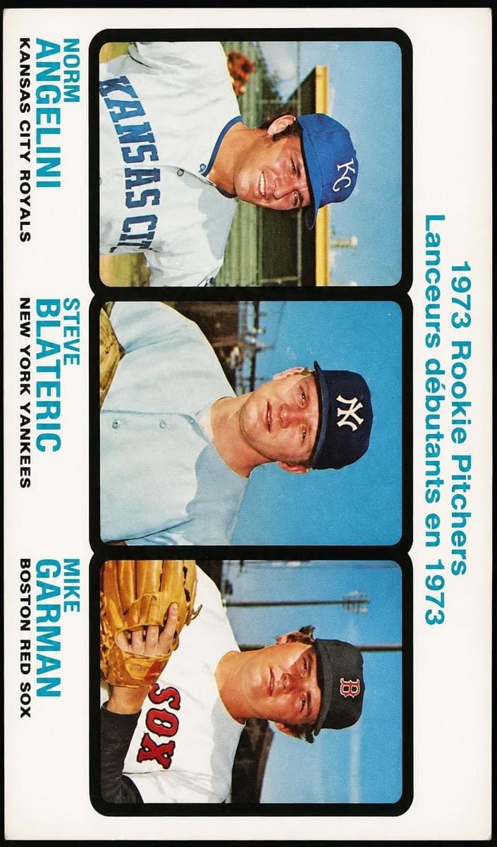 1973 Rookie Pitchers (Norm Angelini / Steve Blateric / Mike Garman) #616