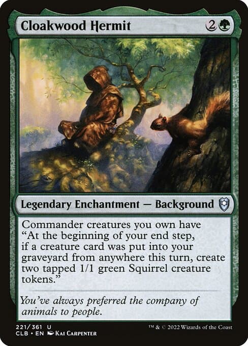 Cloakwood Hermit 2022 Magic: The Gathering Commander Legends: Battle for Baldur's Gate