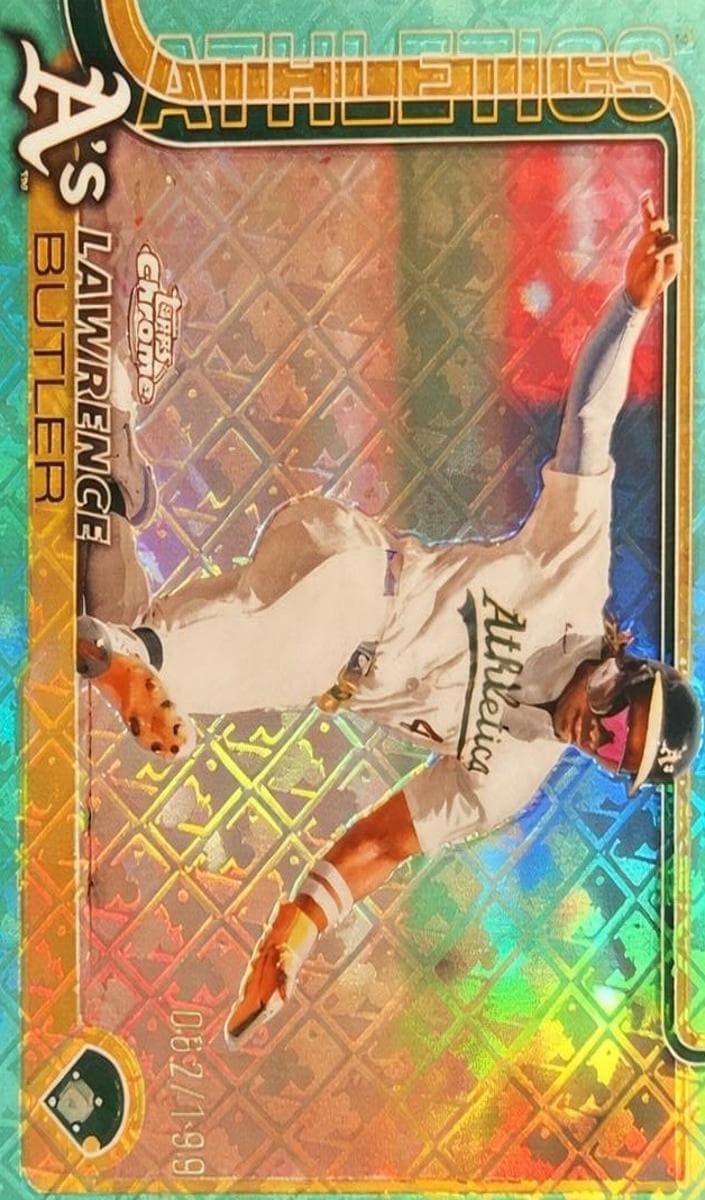Lawrence Butler 2025 topps Topps Chrome Logofractor Edition