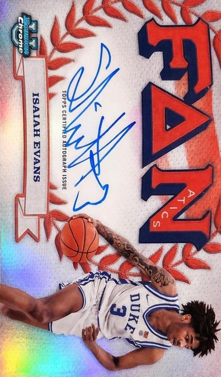Isaiah Evans 2024 bowman Bowman University Chrome