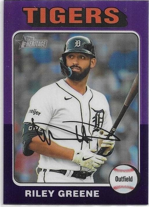 Riley Greene 2024 topps Topps Heritage Mini