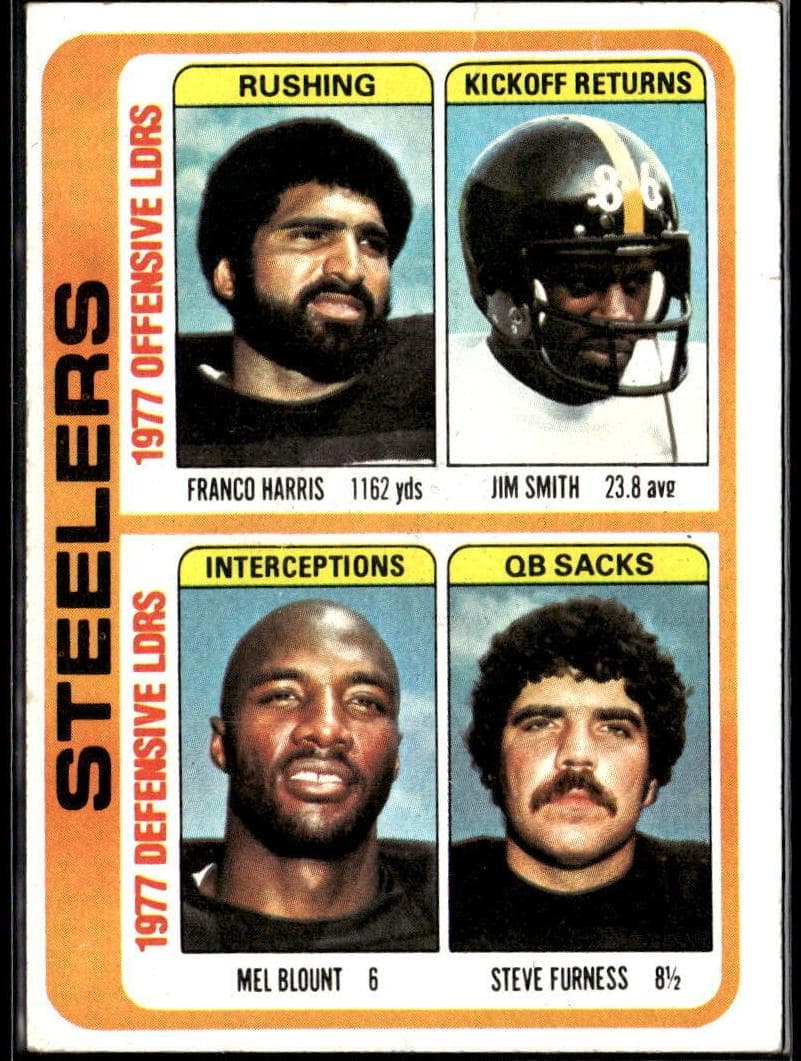 Franco Harris / Jim Smith / Mel Blount / Steve Furness 1978 topps