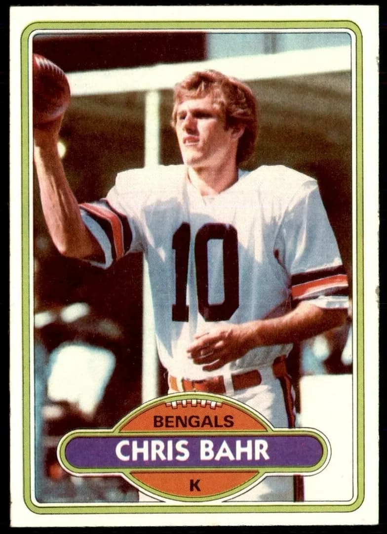 Chris Bahr 1980 topps Topps