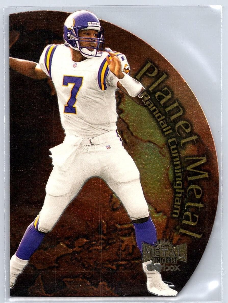 Randall Cunningham 1999 skybox Metal Universe Planet Metal