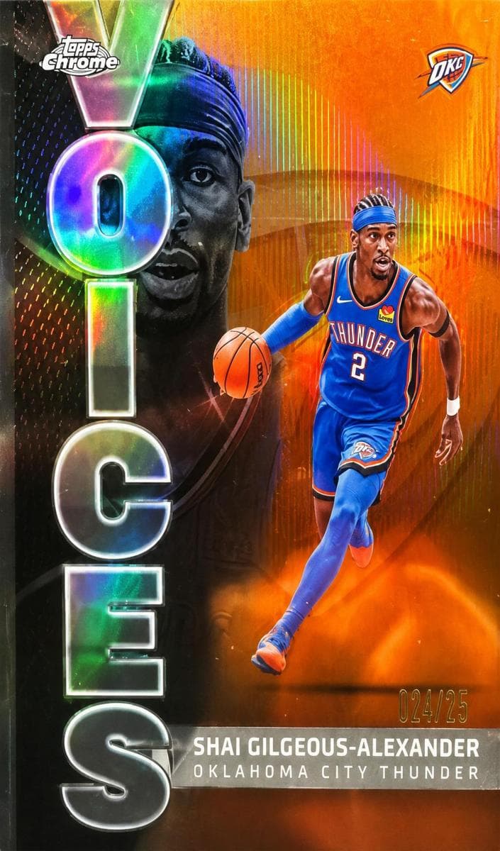 Shai Gilgeous-Alexander 2025 topps Topps Chrome