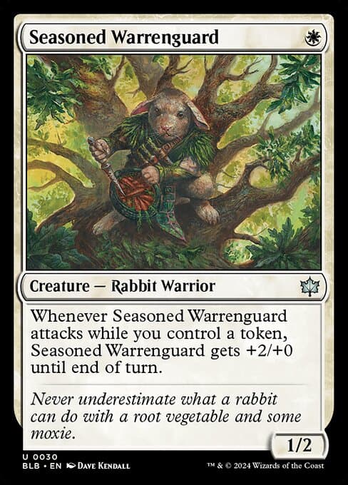 Seasoned Warrenguard 2024 Magic: The Gathering Bloomburrow