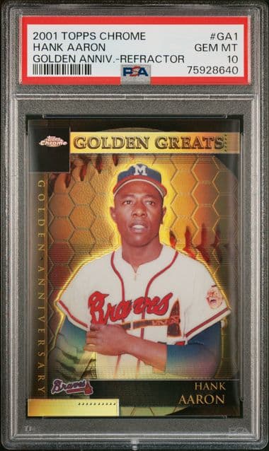 Hank Aaron 2001 topps Topps Chrome