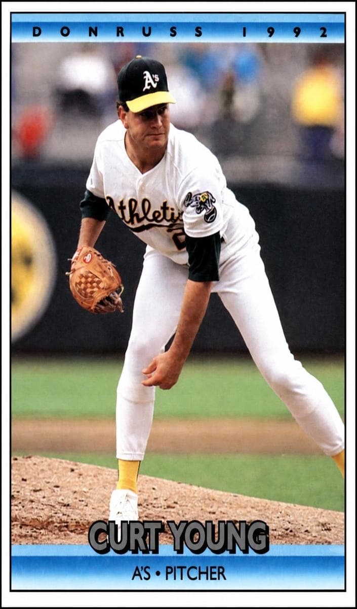 Curt Young 1992 panini Donruss