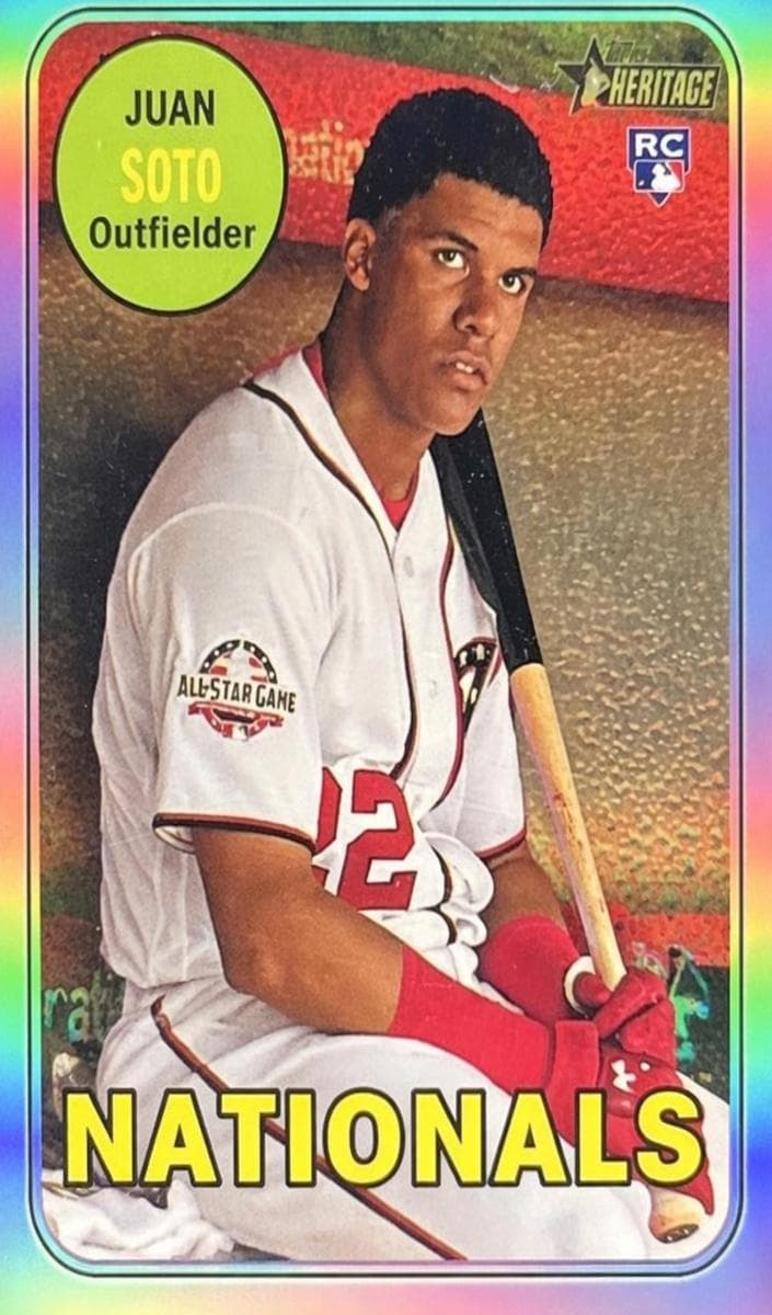 Juan Soto 2018 topps Heritage Chrome Baseball Refractor