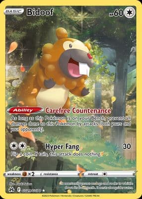 Bidoof 2023 Sword Sword & Shield: Crown Zenith Galarian Gallery