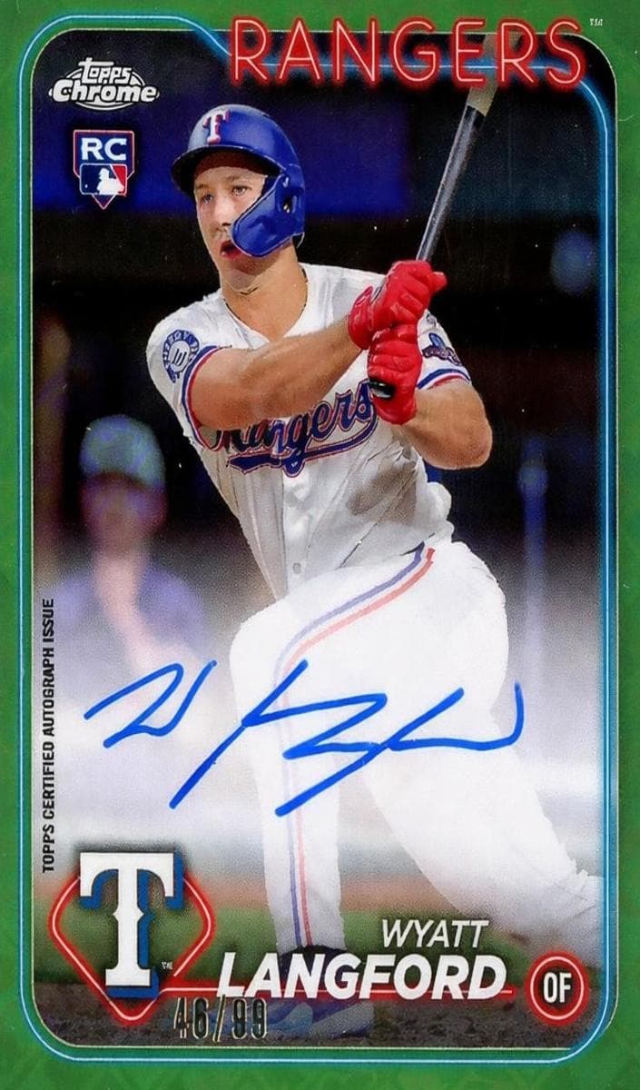 Wyatt Langford 2024 topps Topps Chrome Logofractor Edition