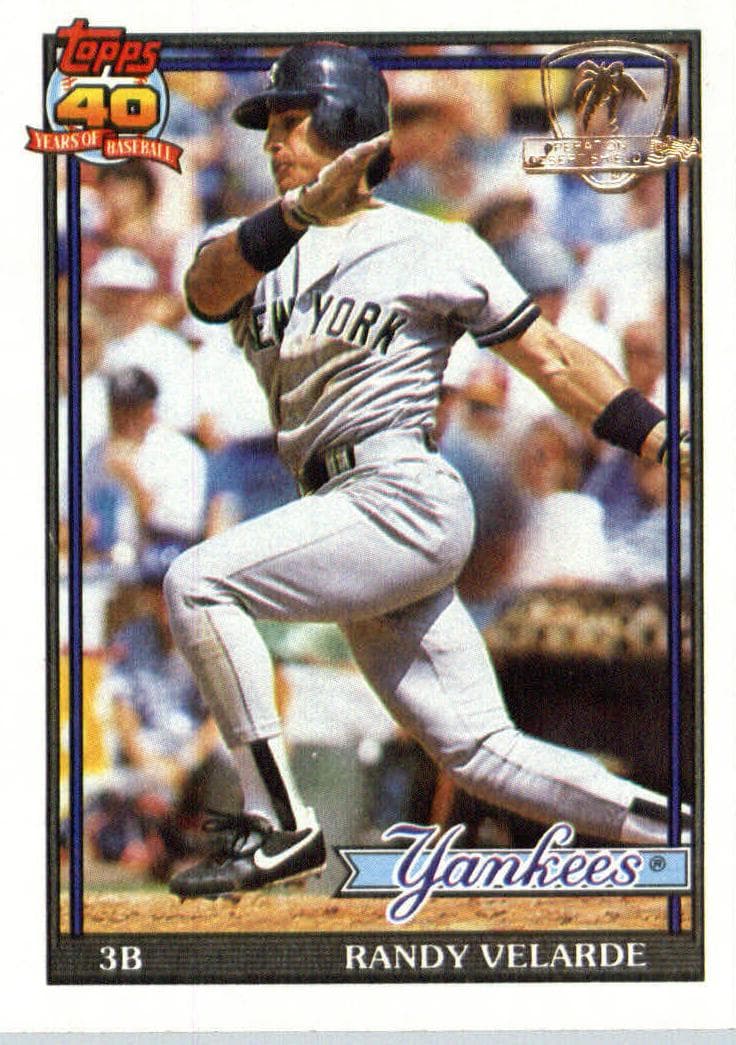 Randy Velarde 1991 topps Topps