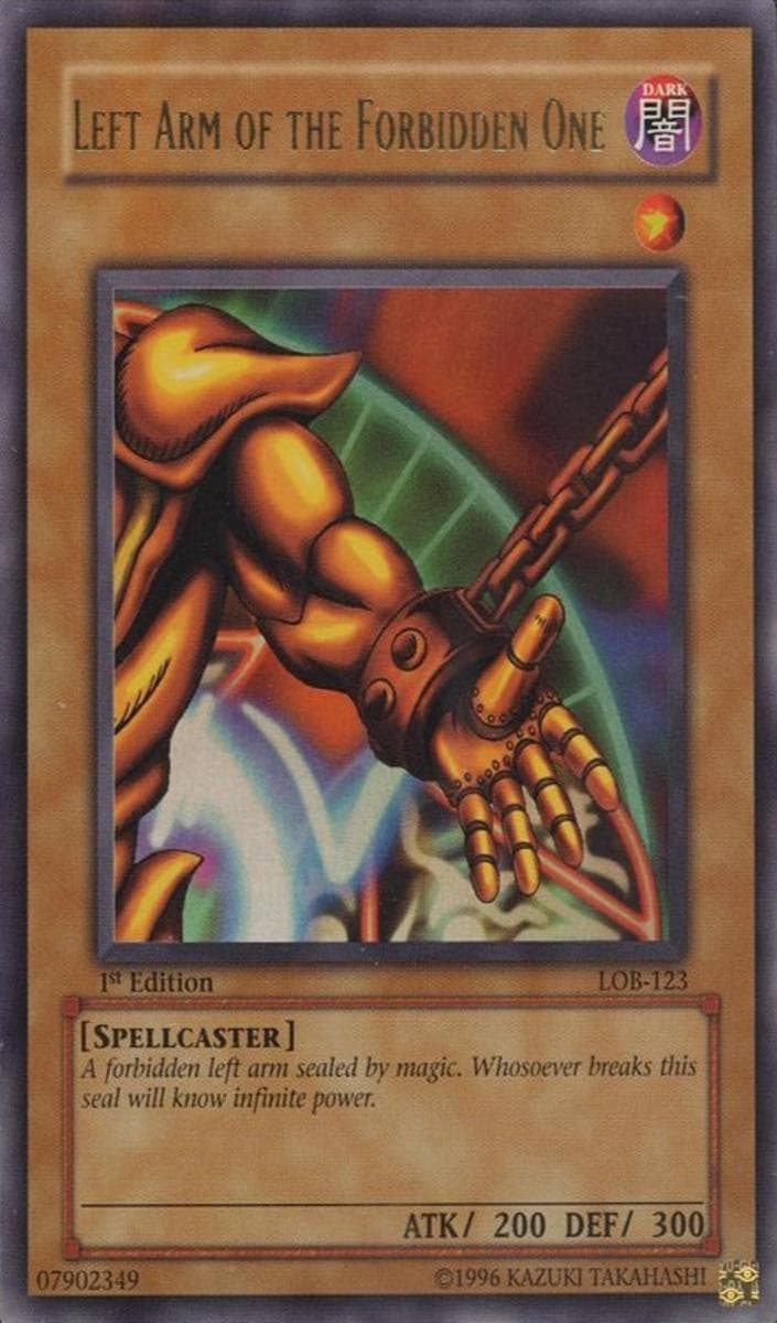 Left Arm of the Forbidden One 2002 Yu-Gi-Oh!