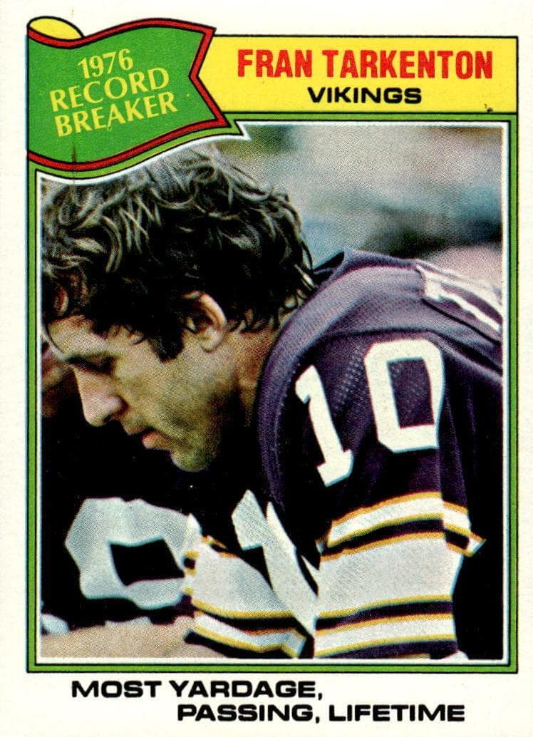 Fran Tarkenton 1977 topps Topps