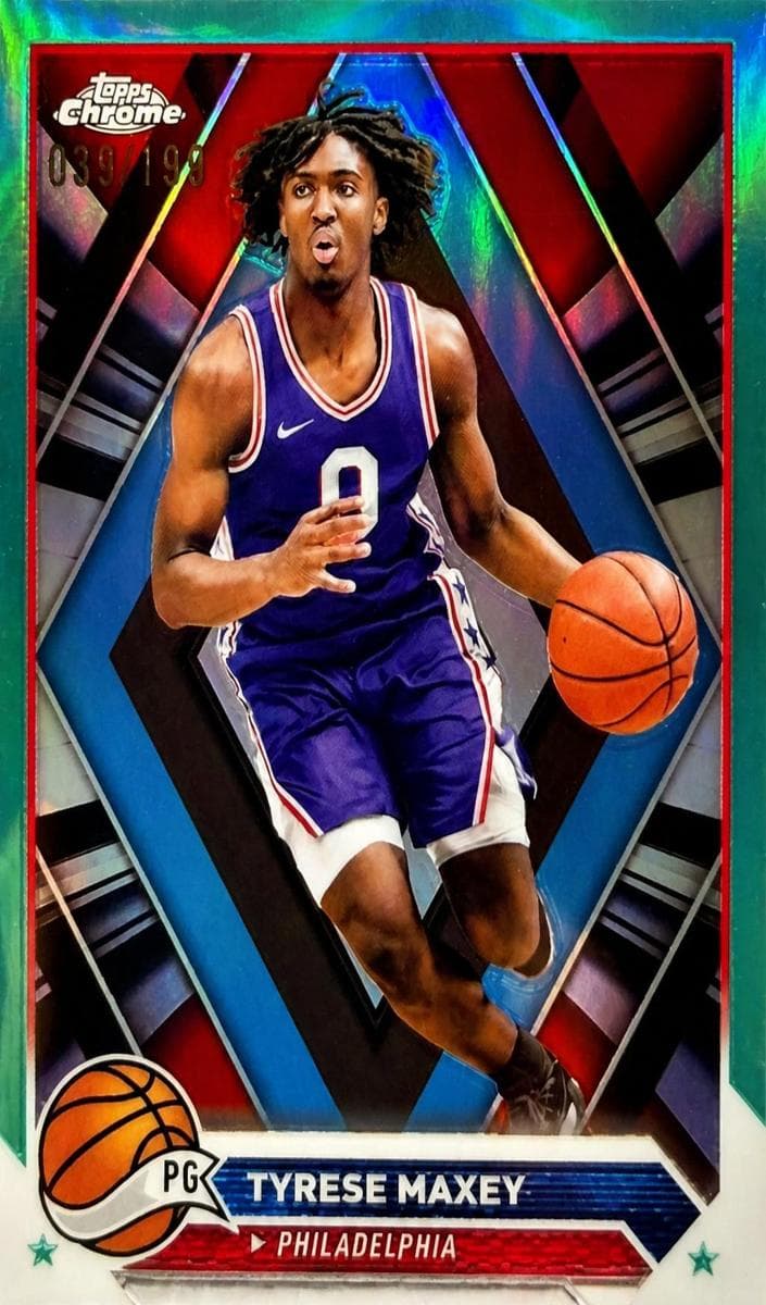 Tyrese Maxey 2023 topps Topps Chrome Sapphire Edition
