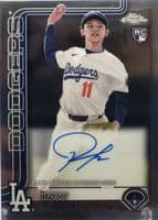 Roki Sasaki 2025 topps Topps Chrome Logofractor Edition Rookie Autographs - Green Refractor