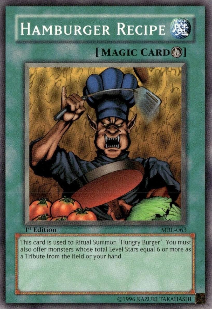 Hamburger Recipe 2002 Yu-Gi-Oh! Magic Ruler 1st Edition