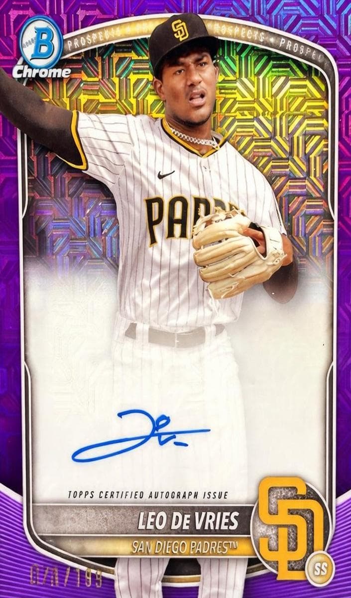 Leo De Vries 2025 bowman Bowman Chrome