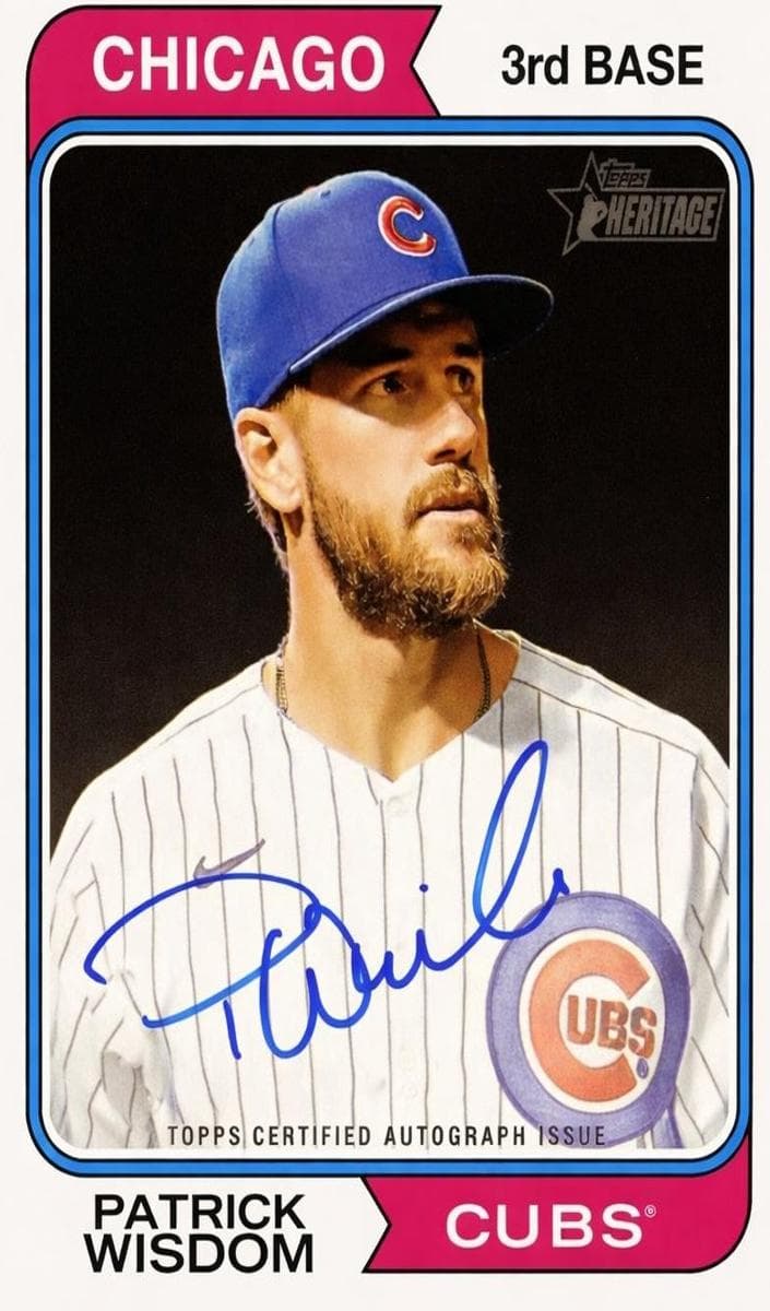 Patrick Wisdom 2023 topps Topps Heritage