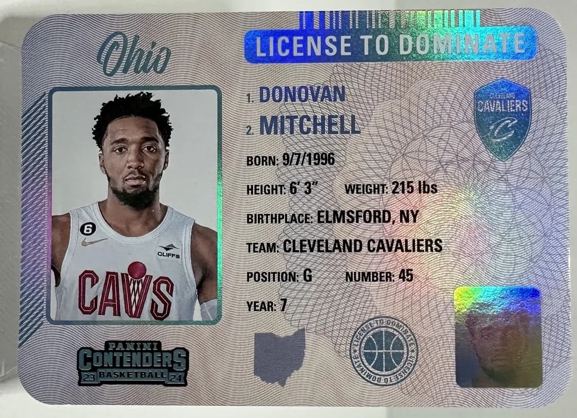 Donovan Mitchell 2023 panini Panini Contenders