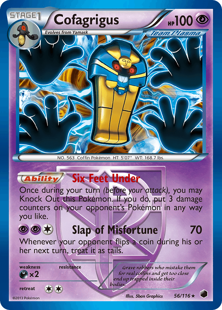 Cofagrigus 2013 Pokemon Plasma Freeze
