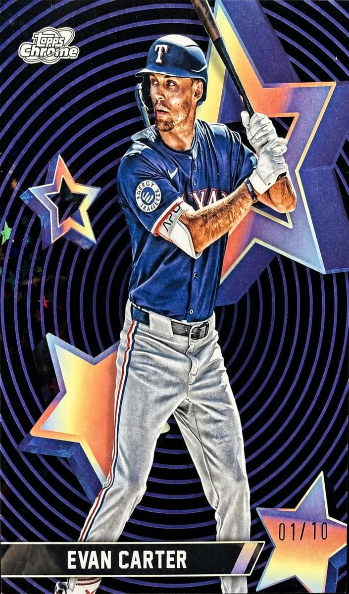 Evan Carter 2025 topps Topps Cosmic Chrome